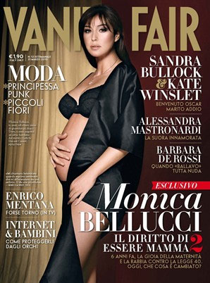 Grossesse Monica Belluci: enceinte à la une de Vanity Fair